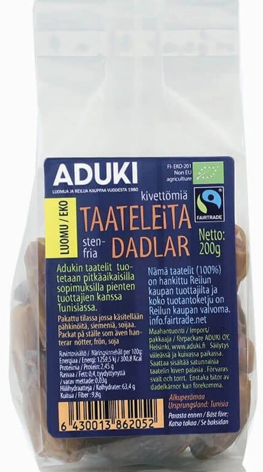 Aduki Luomu Kuivattu Taateli