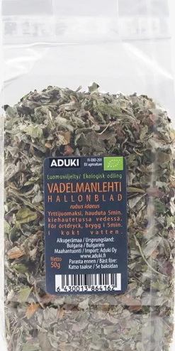 Aduki Luomu Kuivattu Vadelmanlehti
