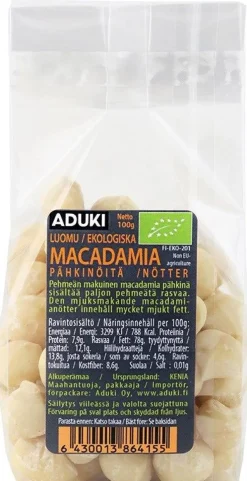 Aduki Luomu Macadamiapähkinä