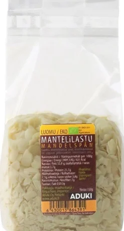Aduki Luomu Mantelilastu - 150 g (Parasta ennen 30.11.2026)