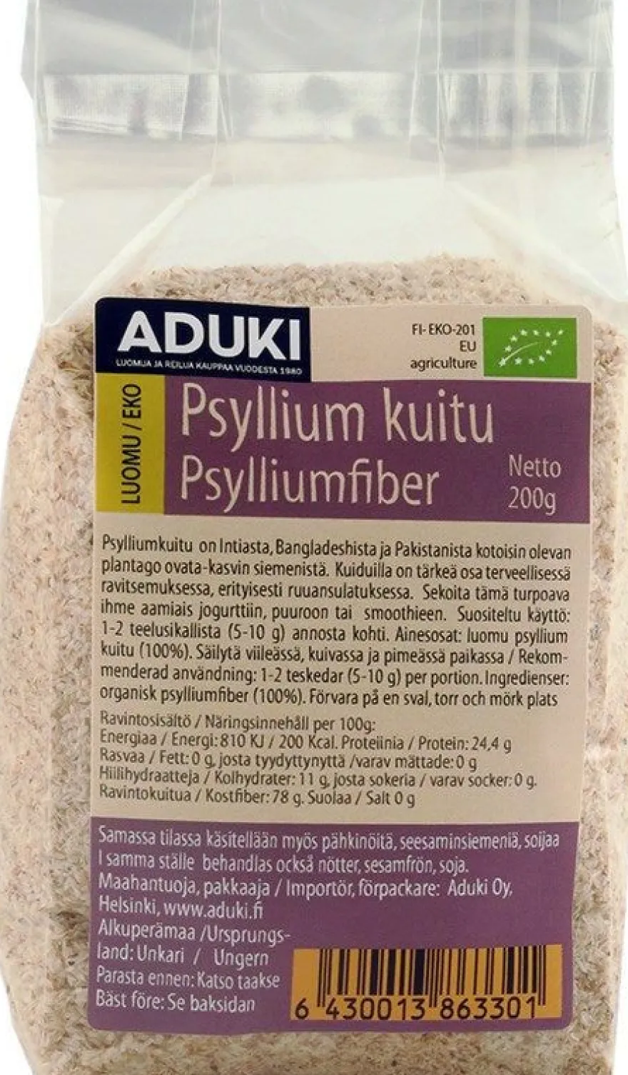 Aduki Luomu Psyllium