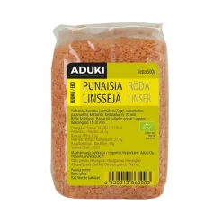Aduki Luomu Punainen Linssi