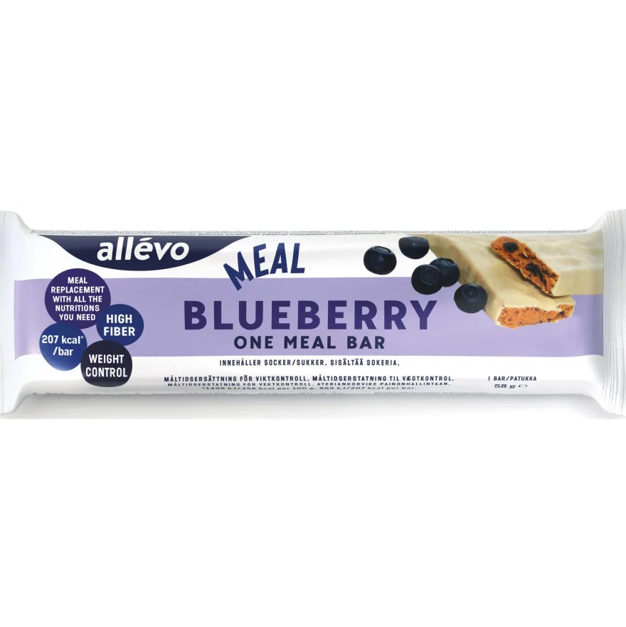Allevo One Meal Bar Mustikka