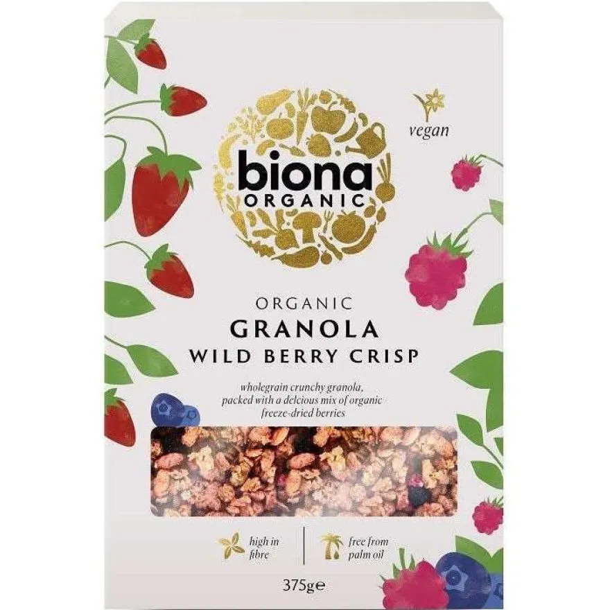 Biona Luomu Villimarja Granola (Parasta ennen 27.11.2026)