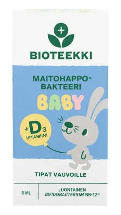 Bioteekki Maitohappobakteeri Baby + D3 Tipat
