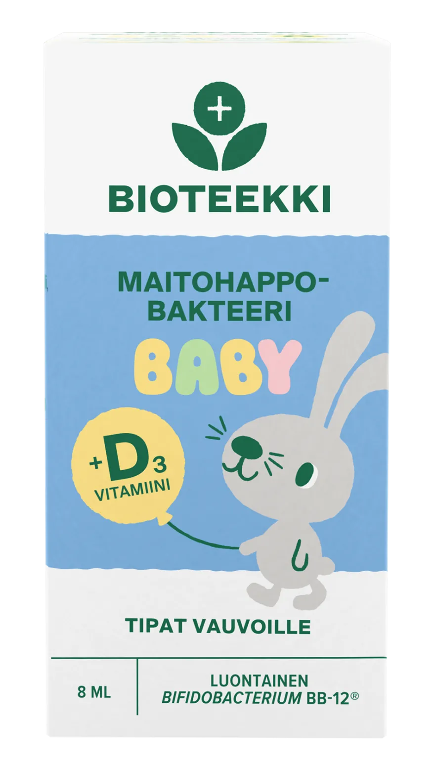 Bioteekki Maitohappobakteeri Baby + D3 Tipat