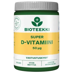 Bioteekki Super D-vitamiini 50 mikrog
