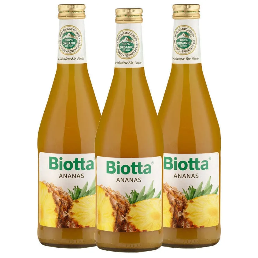 Biotta Luomu Ananastäysmehu 3-pack