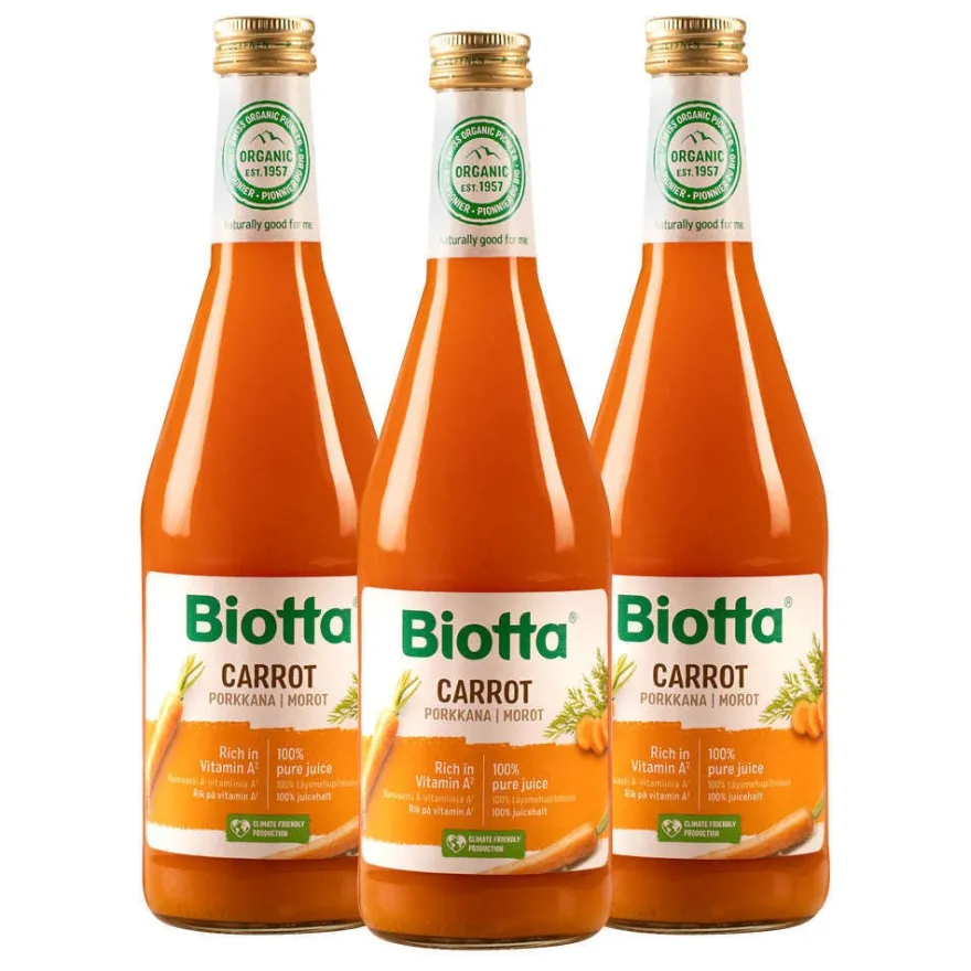 Biotta Luomu Porkkanatäysmehu 3-pack