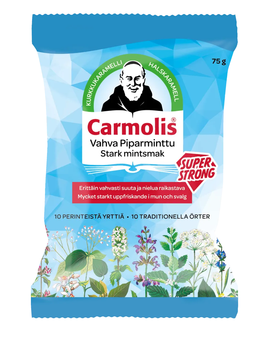 Carmolis Yrttikaramelli Vahva Piparminttu
