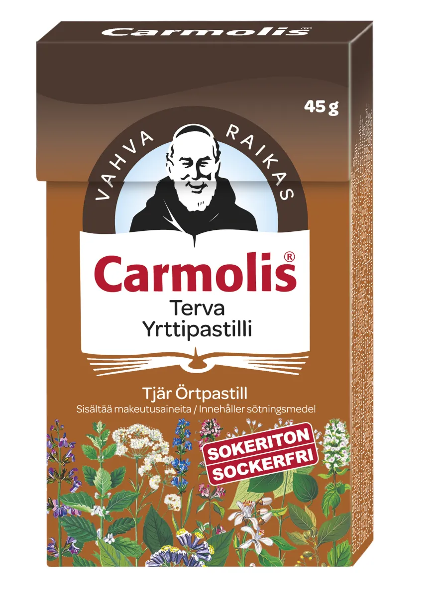 Carmolis Yrttipastilli Terva (Parasta ennen 30.09.2026)