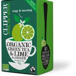 Clipper Luomu Vihreä Lime & Inkivääri tee