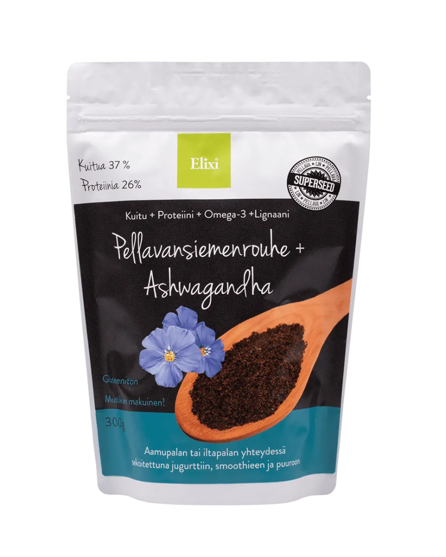 Elixi Pellavansiemenrouhe Ashwagandha