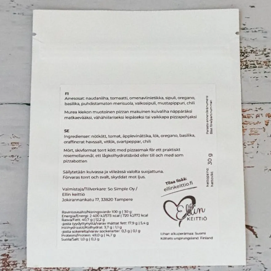Ellin Lihakiekko Pizzamausteinen