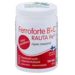 Ferroforte B + C rautatabletit