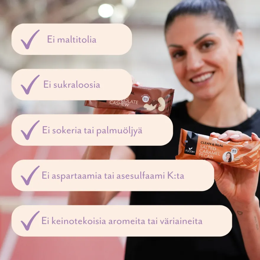 Foodin Clean & Real Protein Bar Double Chocolate Cashew