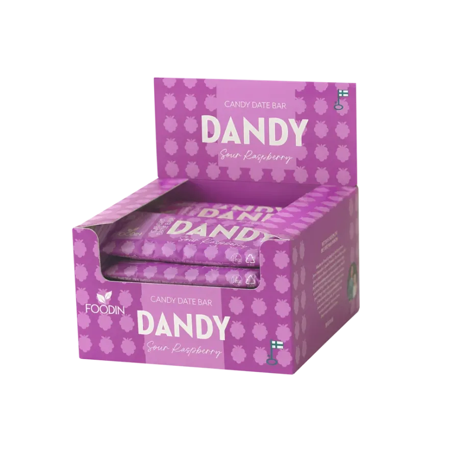 Foodin Dandy Candy Date Bar Sour Raspberry