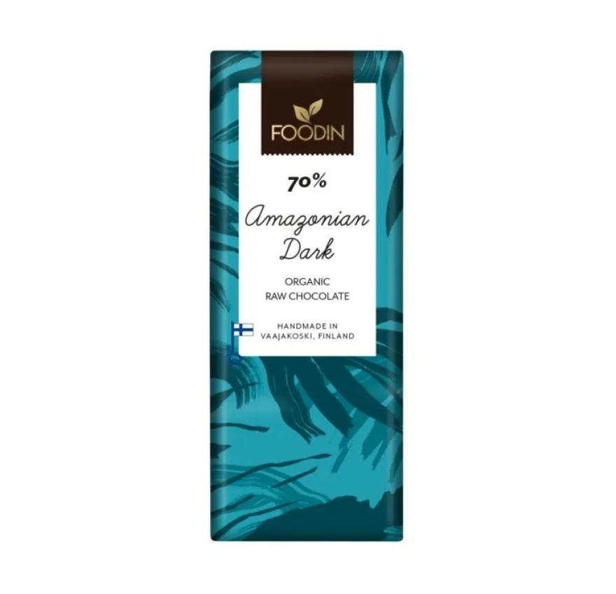 Foodin Luomu Raakasuklaa Amazonian Dark 70 %
