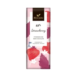 Foodin Luomu Raakasuklaa Strawberry 53 %