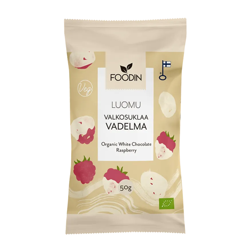 Foodin Luomu Valkosuklaavadelma