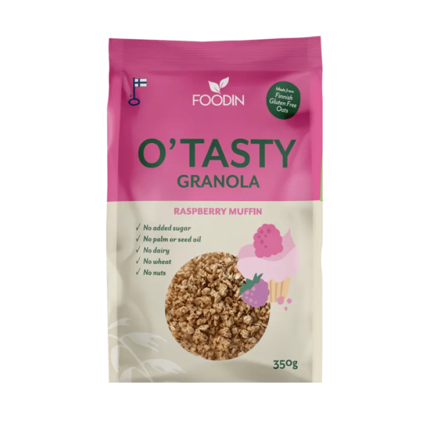 Foodin O`Tasty Kauragranola Raspberry Muffin