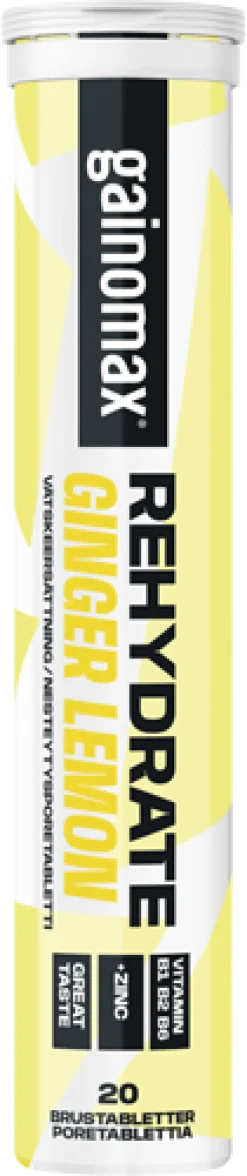 Gainomax Rehydrate Nesteytysporetabletti Ginger Lemon