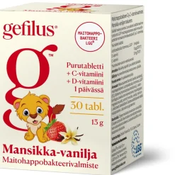 Gefilus + D Mansikka-Vanilja Maitohappohappobakteeri