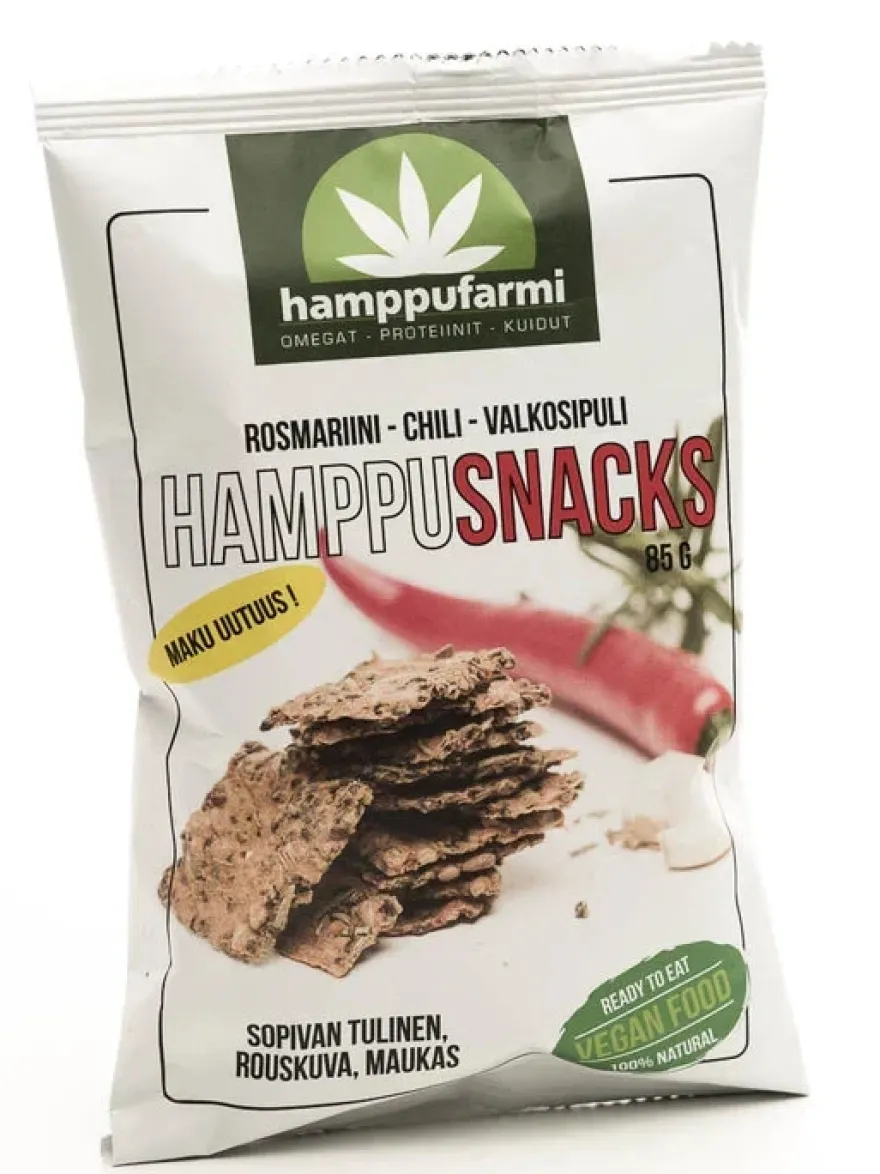 Hamppufarmi HamppuSnacks Rosmariini-Chili-Valkosipuli (Parasta ennen 18.11.2026)