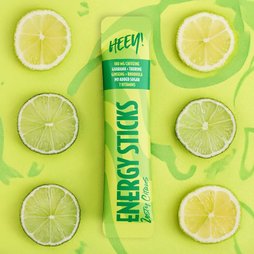 Heey! Energy Sticks Caffeine + Guarana Zesty Citrus