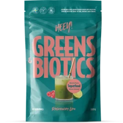Heey! Greens & Biotics Superfood Raspberry Lime