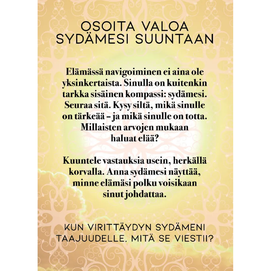Hidasta Elämää Anna valosi loistaa -rohkaisukortit