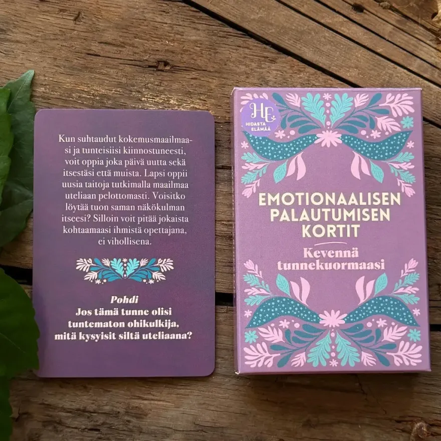 Hidasta Elämää Emotionaalisen palautumisen kortit