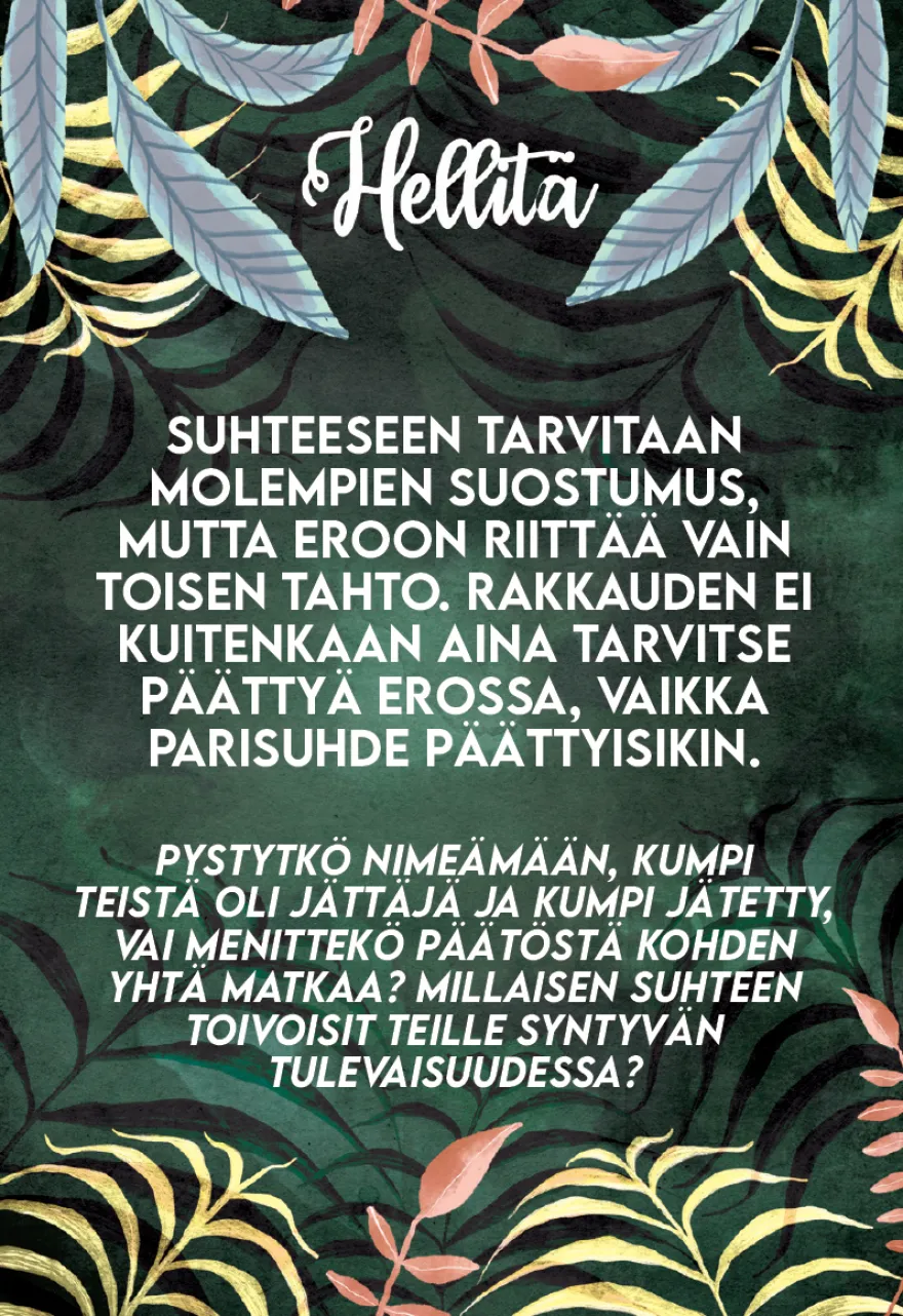 Hidasta Elämää Erohehku-kortit