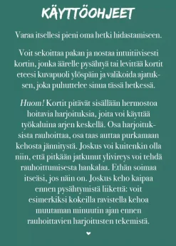 Hidasta Elämää Hitaammassa Tahdissa Rauhoittumiskortit