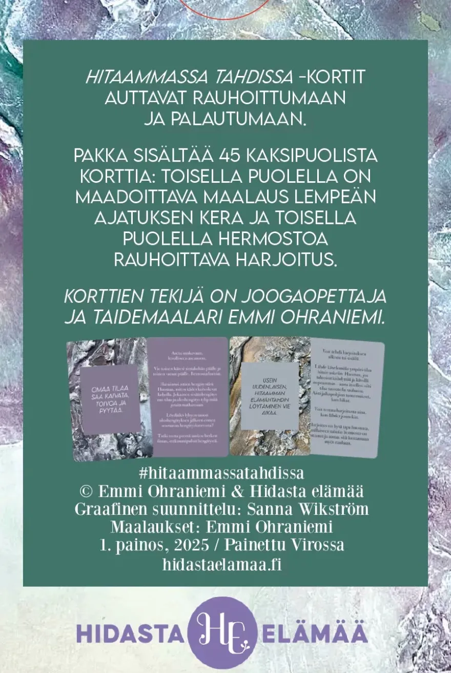 Hidasta Elämää Hitaammassa Tahdissa Rauhoittumiskortit