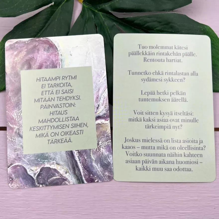Hidasta Elämää Hitaammassa Tahdissa Rauhoittumiskortit
