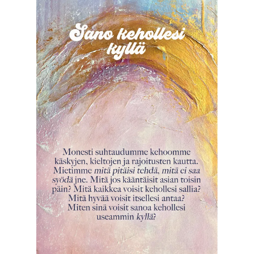 Hidasta Elämää Lempeyttä keholle kortit