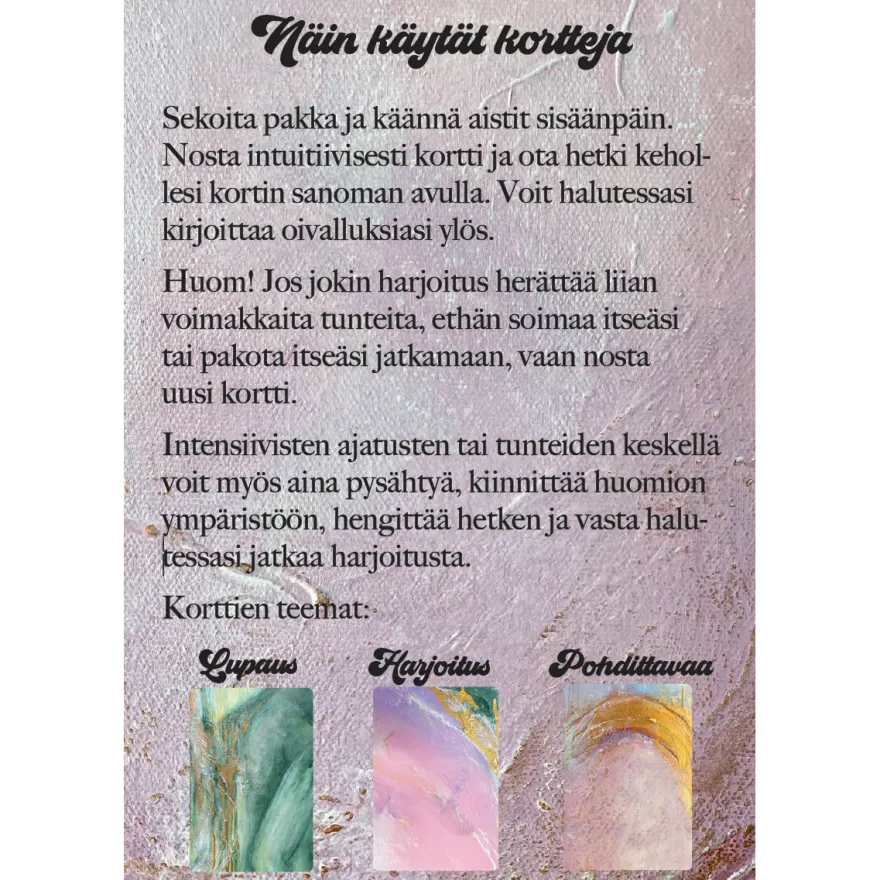 Hidasta Elämää Lempeyttä keholle kortit