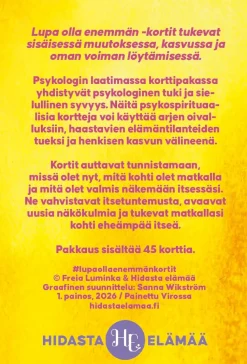 Hidasta Elämää Lupa olla enemmän -kortit