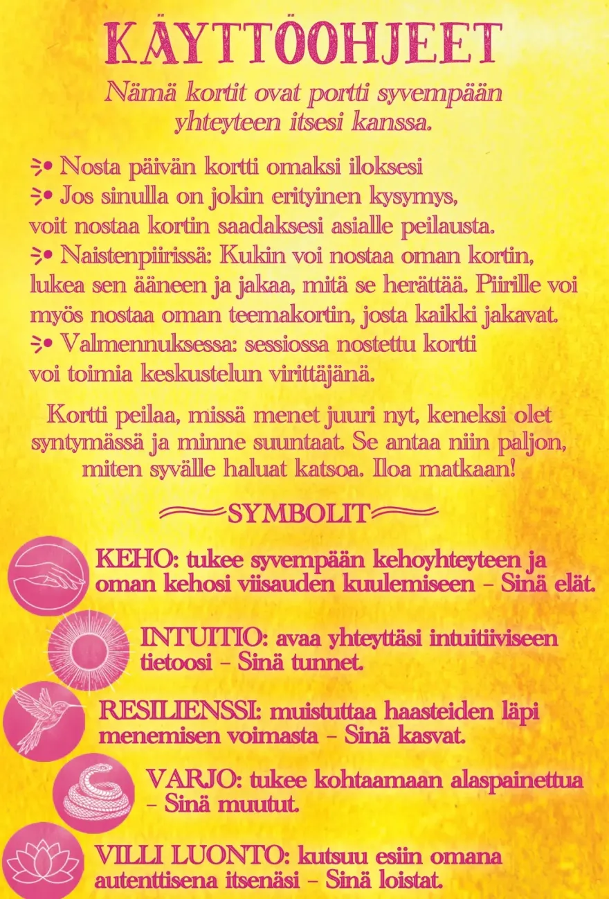 Hidasta Elämää Lupa olla enemmän -kortit