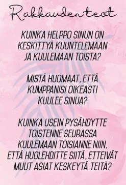 Hidasta Elämää Parisuhteen Keskustelukortit 2