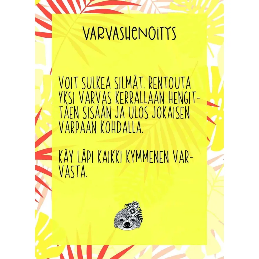 Hidasta Elämää Rauhoittumiskortit