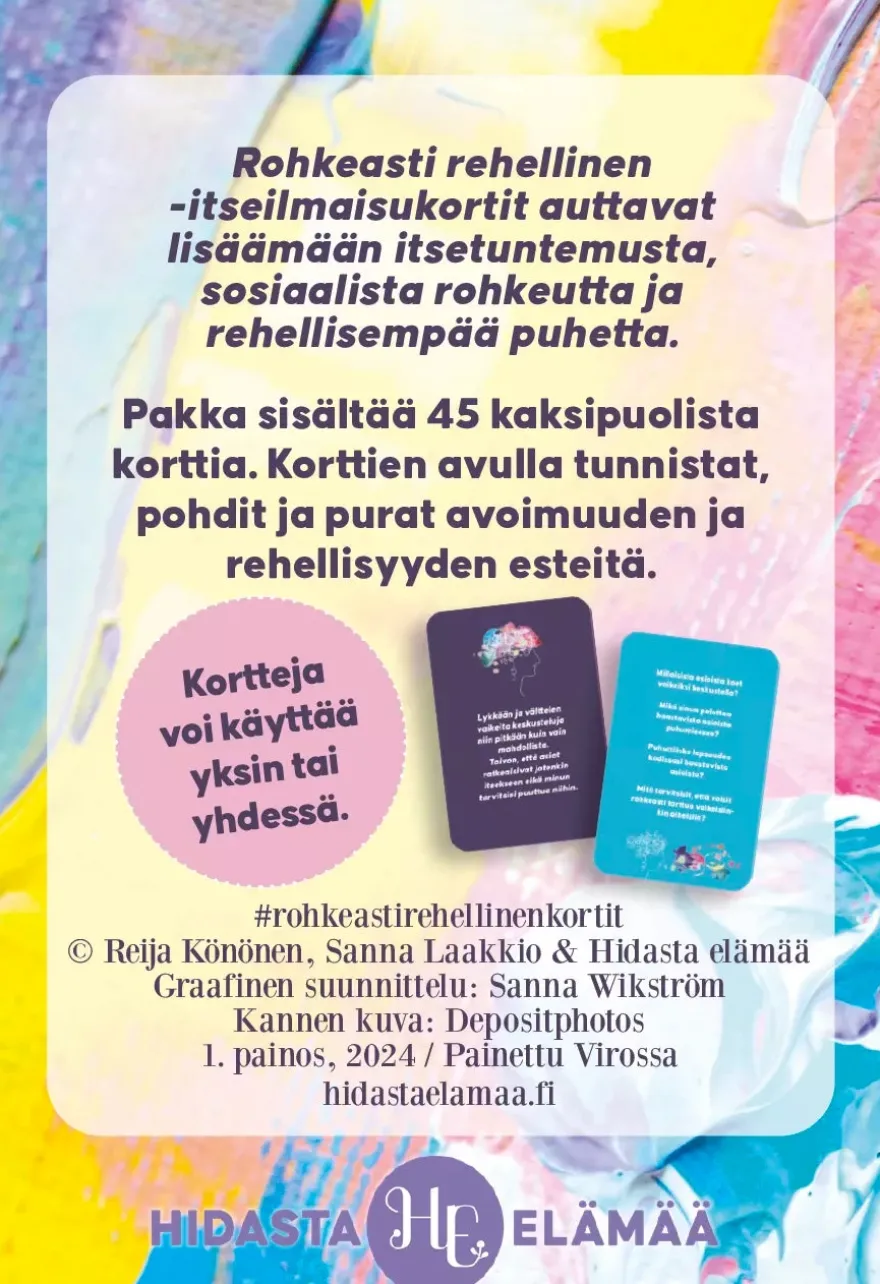 Hidasta Elämää Rohkeasti Rehellinen Itseilmaisukortit