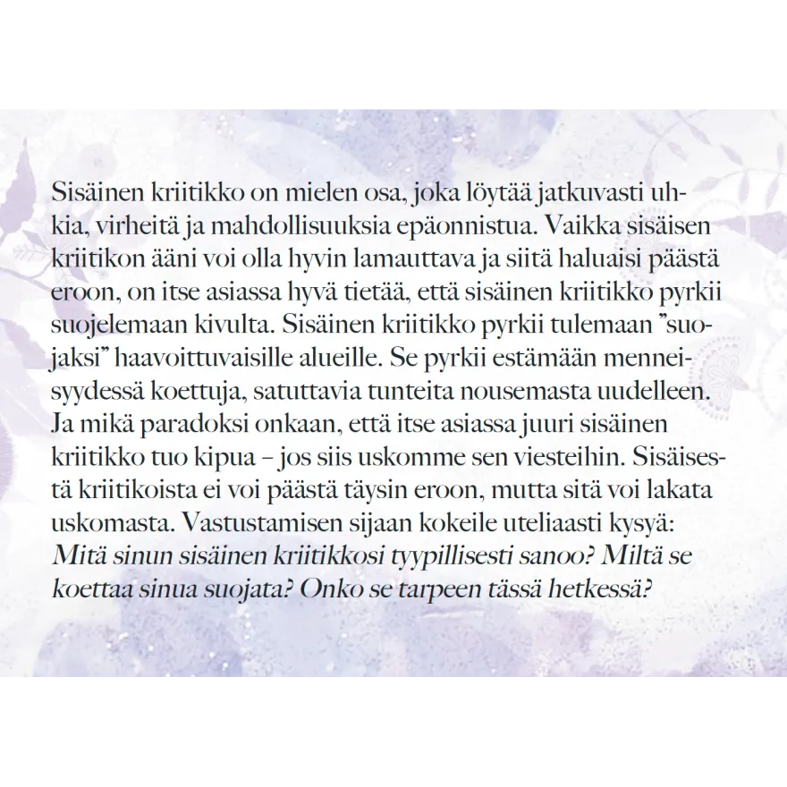 Hidasta Elämää Ymmärrä itseäsi - terapeuttiset itsetuntemuskortit