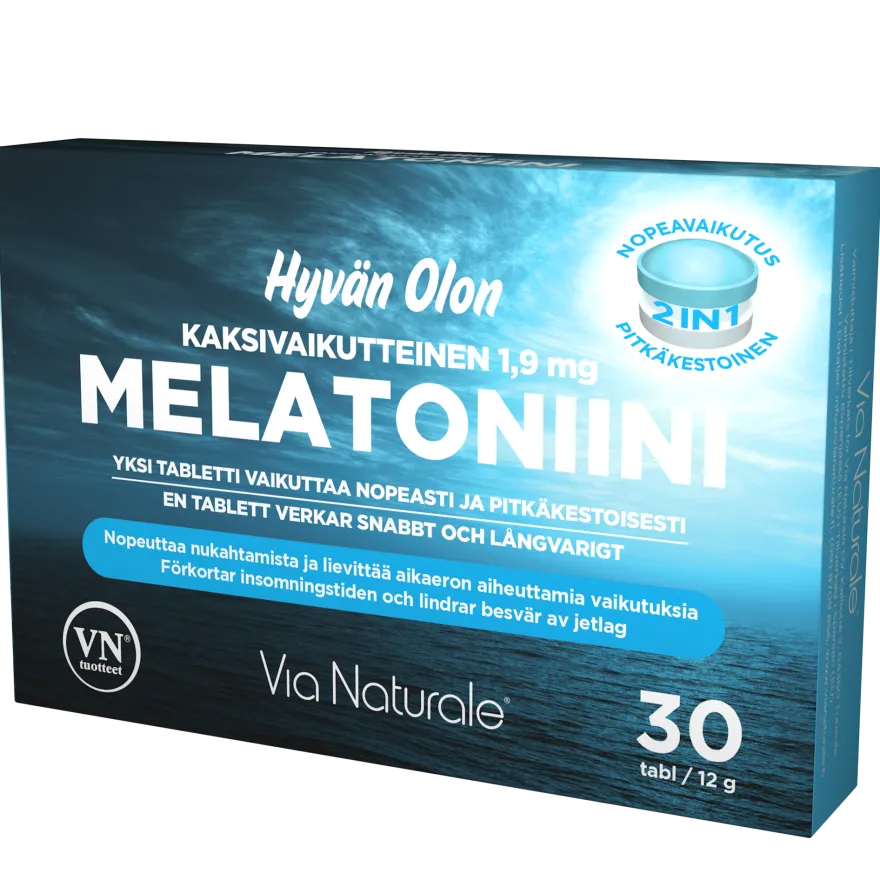 Hyvän Olon Kaksivaikutteinen Melatoniini 1,9 mg