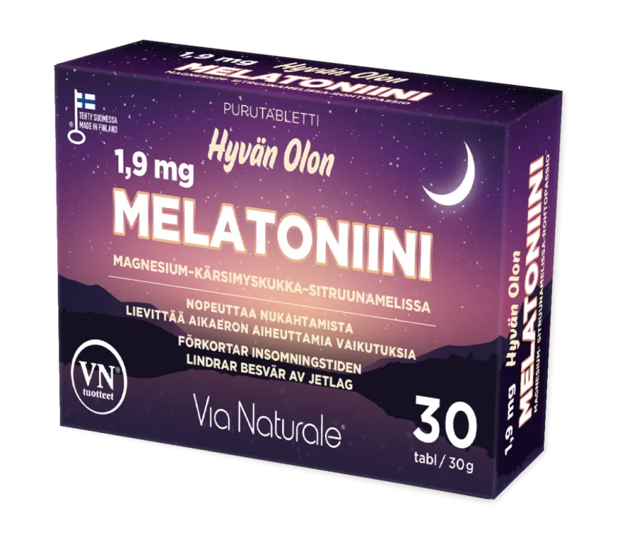 Hyvän Olon Melatoniini 1,9 mg + Magnesium + B6