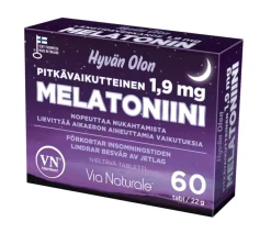 Hyvän Olon Pitkävaikutteinen Melatoniini 1,9 mg