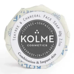 Kolme Cosmetics Kasvosaippua Teepuuöljy & Aktiivihiili