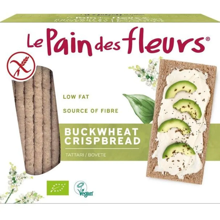 Le Pain des Fleurs Luomu Gluteeniton Näkkileipä Tattari