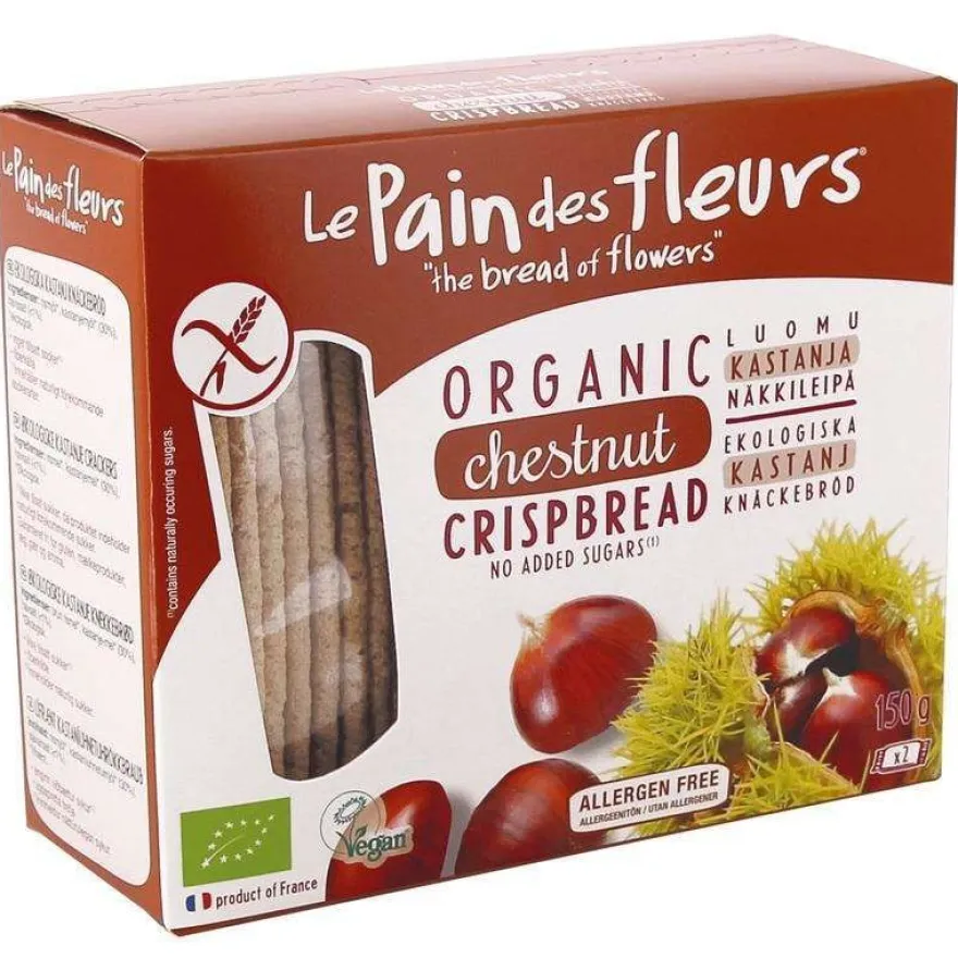 Le Pain des Fleurs Luomu Gluteeniton Näkkileipä Kastanja